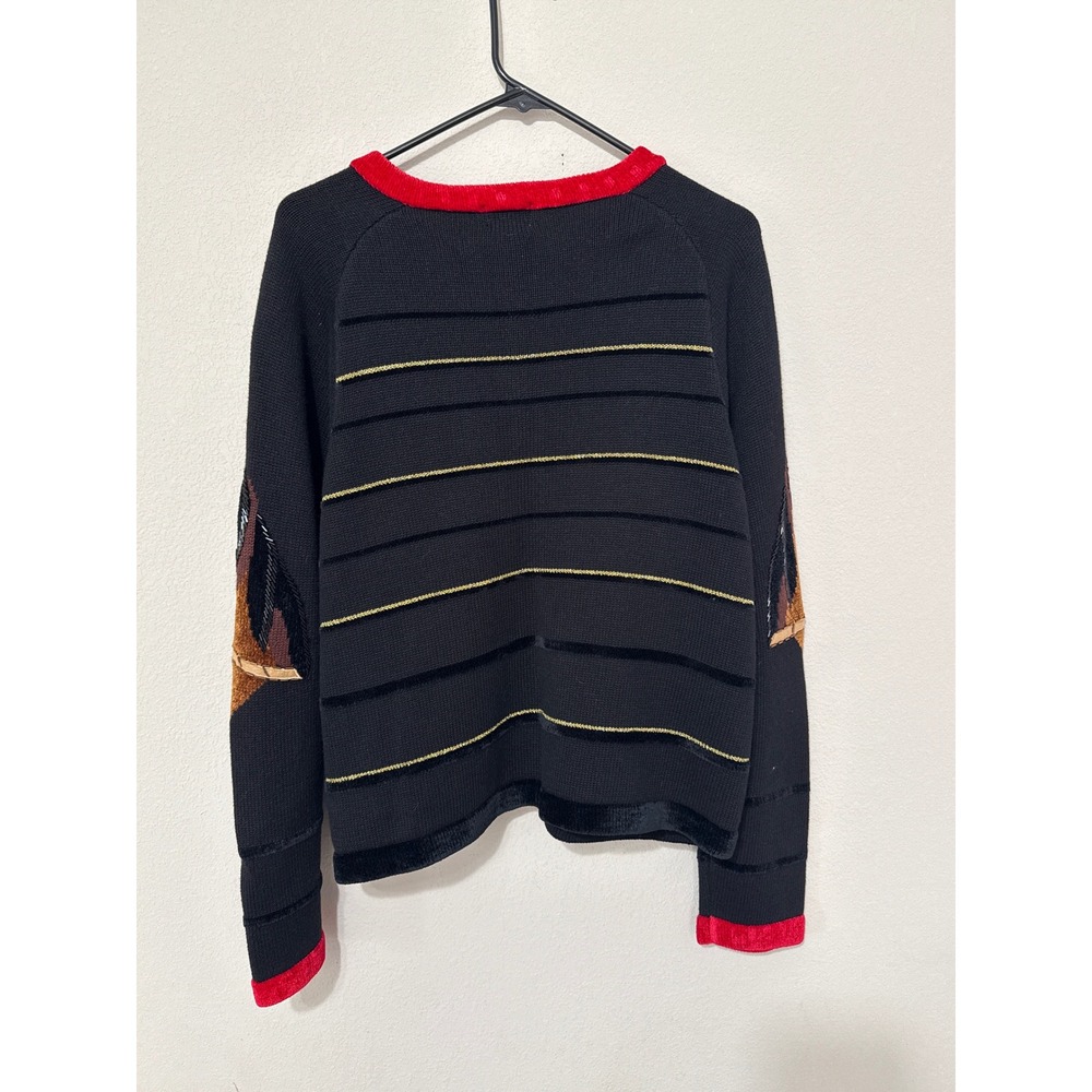 EUC Vintage Berek Equestrian‎ Button Front Cardigan Women's XL Old Money Derby - Picture 2 of 8